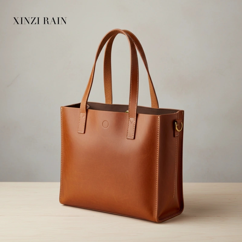 Custom Full-Grain Leather Tote Bag for Brands & Private Label
