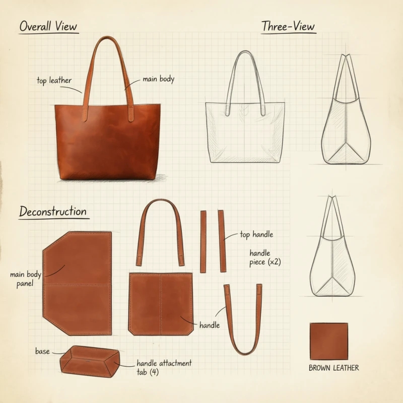 Custom Leather Tote Bag Manufacturer – Premium Full-Grain Leather Tote for Private Label Brands