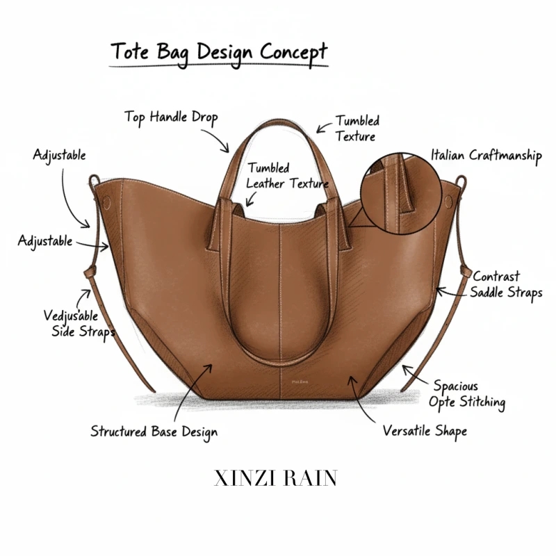 Custom Leather Tote Bag Manufacturer – Structured Large Capacity Tote for Private Label Brands