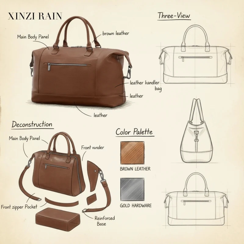 Custom Leather Weekender Travel Bag Manufacturer for Brands & Retailers
