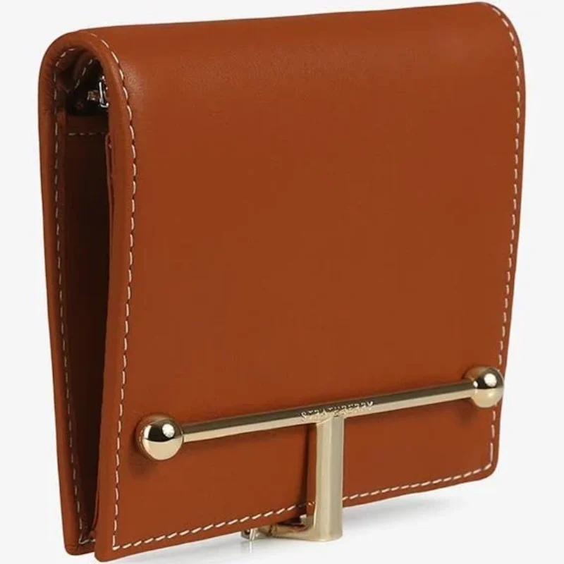 Custom Leather Wallet with Metal Bar Closure | OEM & Private Label
