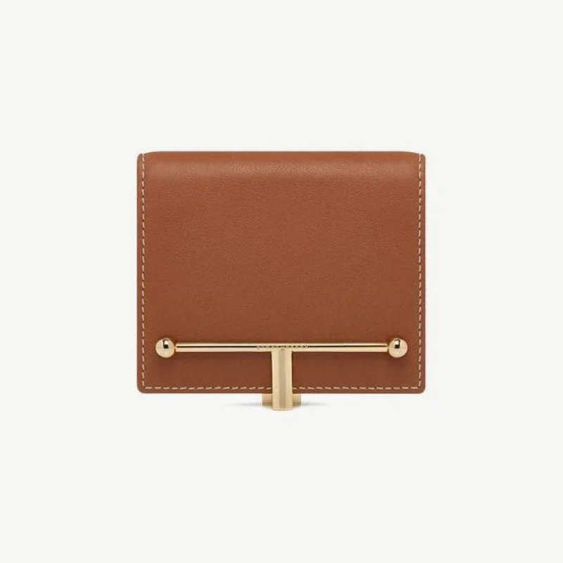 Custom Leather Wallet with Metal Bar Closure | OEM & Private Label