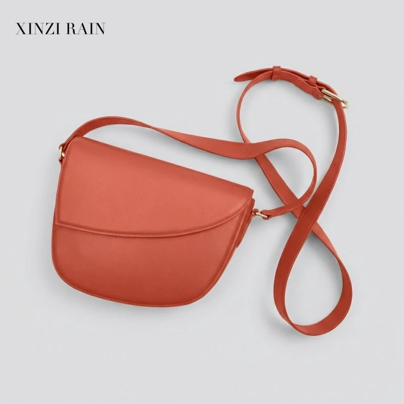 Custom Leather Crossbody Saddle Bag – Soft Touch Terracotta | OEM & Private Label