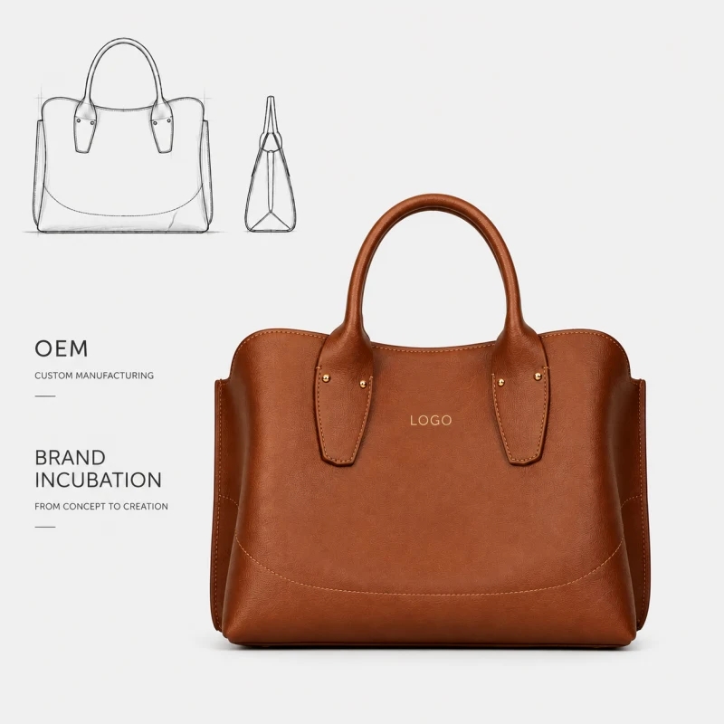 Custom Leather Tote Bag Manufacturer - BAGSRAIN