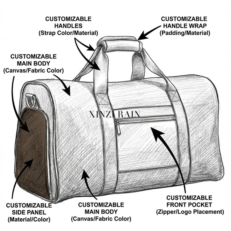 Custom Leather Travel Bag Manufacturer
