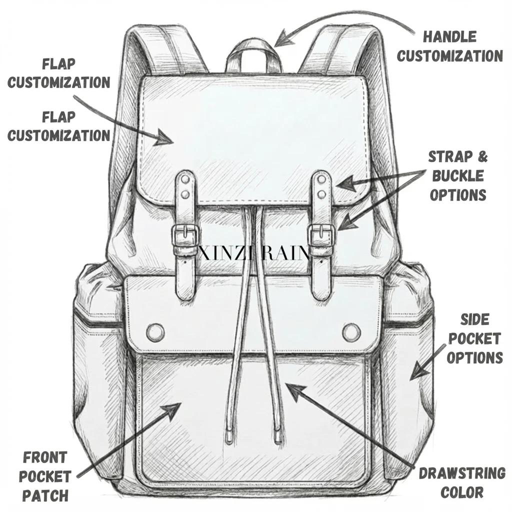 Custom Leather Backpack Manufacturer