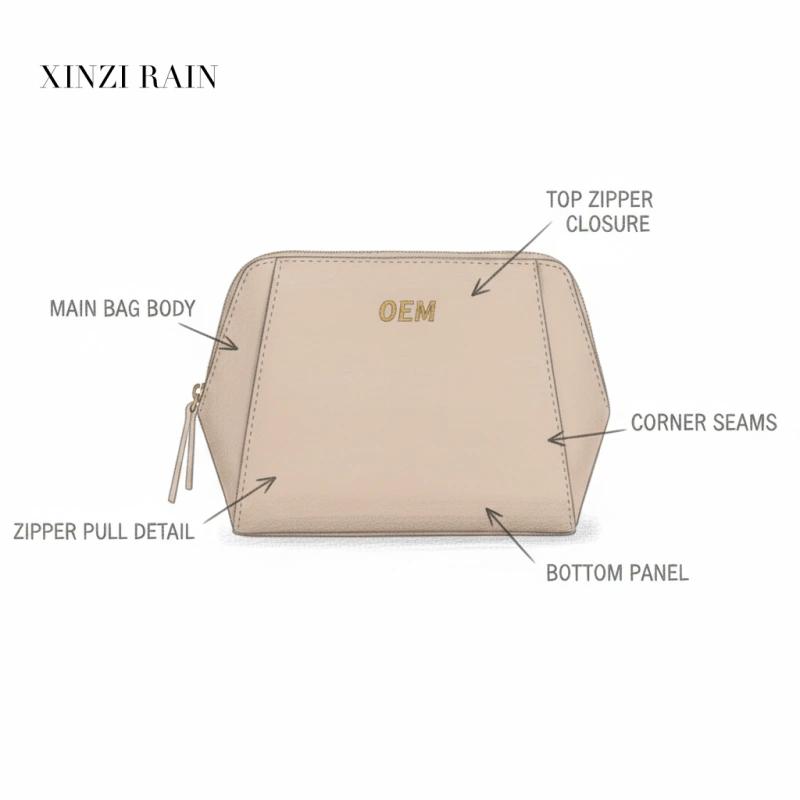 Custom Leather Zipper Clutch Bag Manufacturer-XINZIRAIN