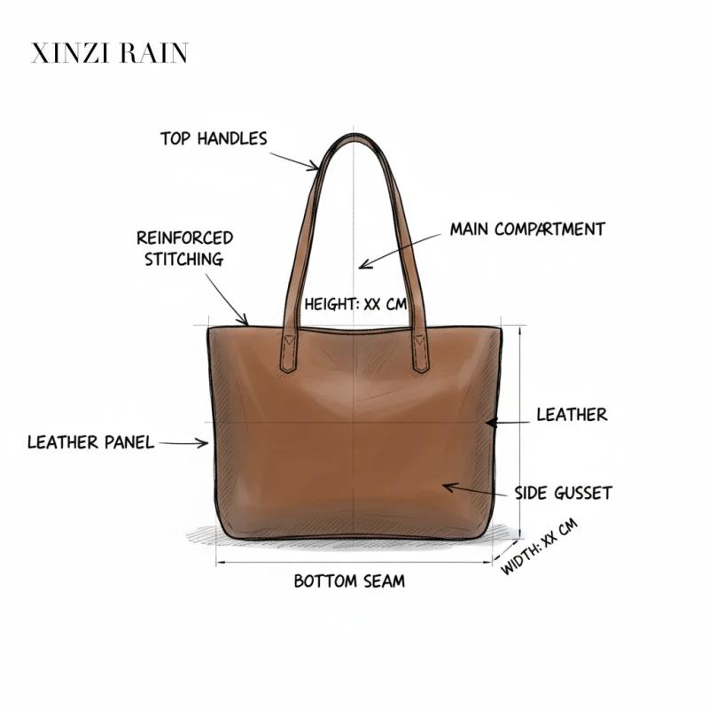 Custom Leather Tote Bag Manufacturer – Premium Full-Grain Leather Tote for Private Label Brands