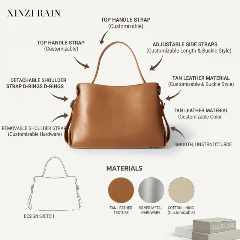 Custom Vegan Leather Handbag Manufacturer | OEM Top Handle Shoulder Bag