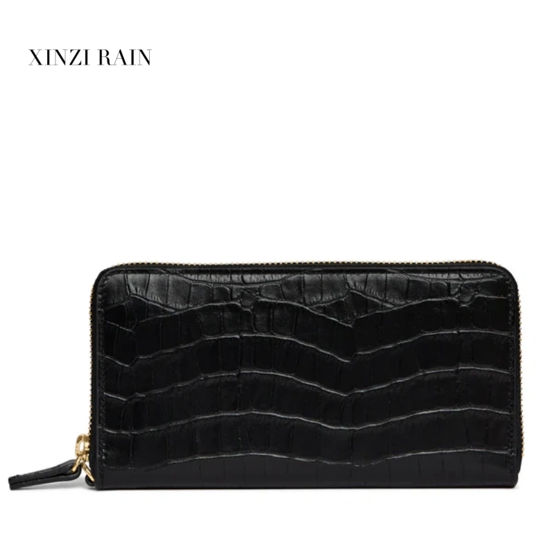 Custom Zip-Around Continental Leather Wallet-XINZIRAIN
