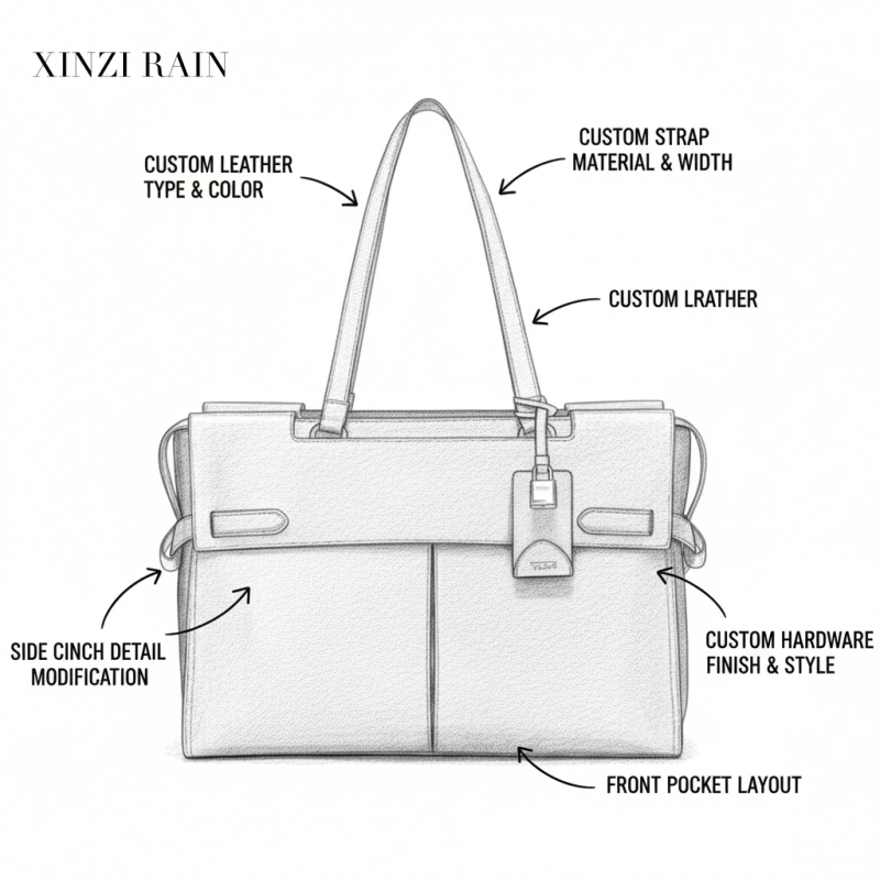 Custom Leather Laptop Bag for Business & Work