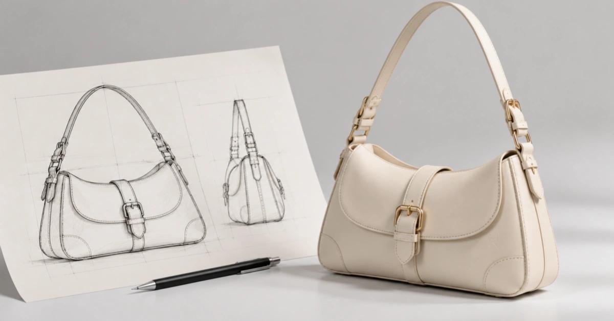 Del boceto a la muestra dorada: por qué la ingeniería de patrones de bolsos define el margen de su marca.